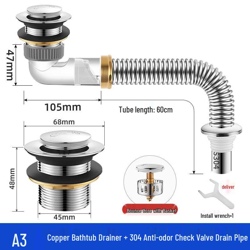 Taijufu A3 Pop-up Bathtub Drainer Set