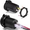 12V 24V Dual USB Charger Socket Power Outlet 2.1A & 2.1A for Car Boat Marine RV Mobile with Wire Fuse DIY Kit Blue Red Green LED