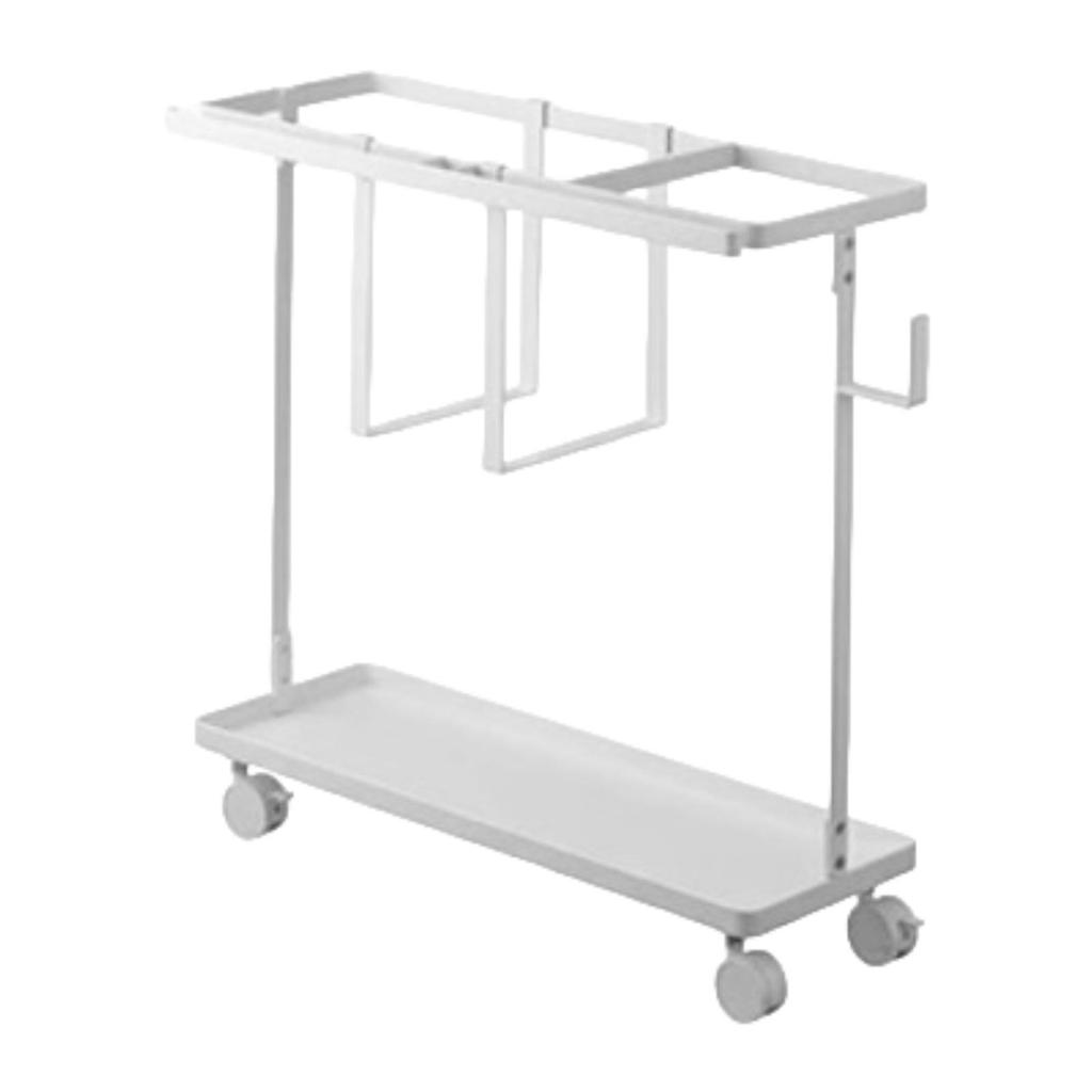 Yoga Mat Storage Rack Cart Dumbbell for Kettlebells Resistance Bands White