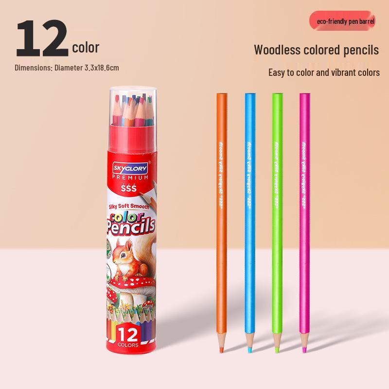 Eco-Friendly Hexagonal Oil-Based Colored Pencils - 48 Color Set for Students
