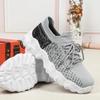 Atmungsaktive Plateau-Sneaker Gestrickte klobige Schuhe für Damen Herren Freizeitschuhe Trendige Socken-Schuhe Rutschfest Verschleißfest