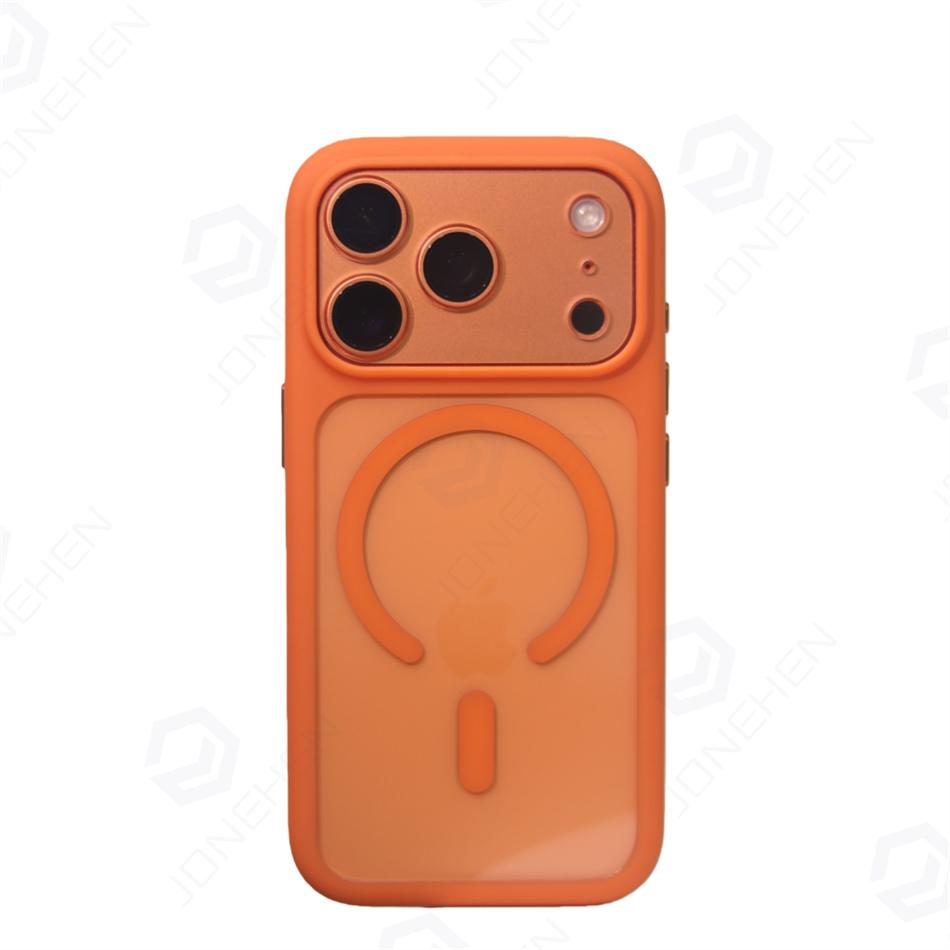 Magnetic Transparent Lens Acrylic Case For For Iphone 17 16 Pro Max Air Hybrid Soft Frame Camera Control Button Cover For