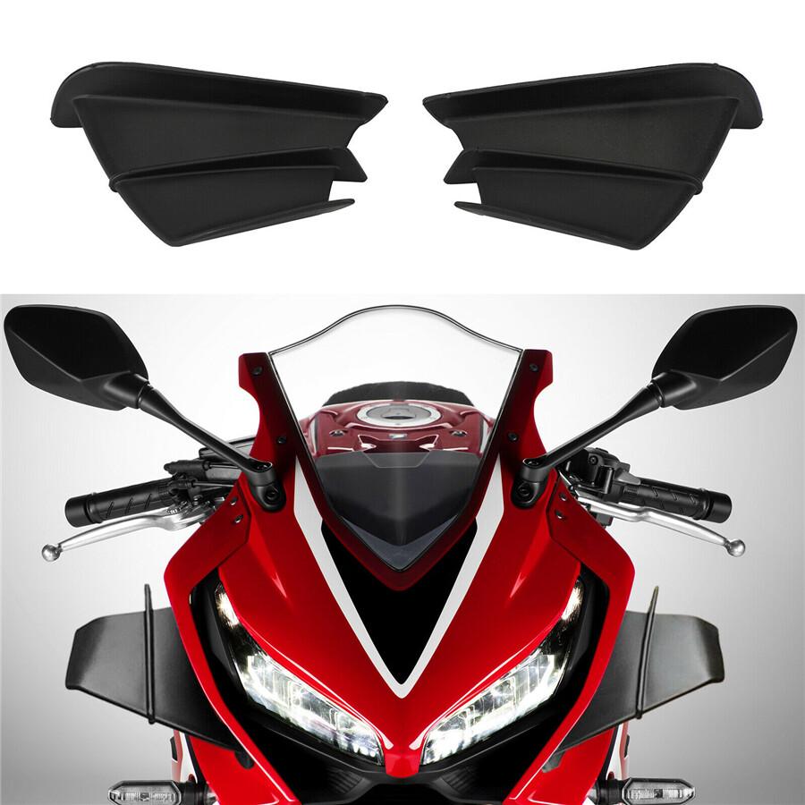 2 × Universal Motorcycle Side Winglets Wind Fin Spoiler Trim Cover Air Deflector