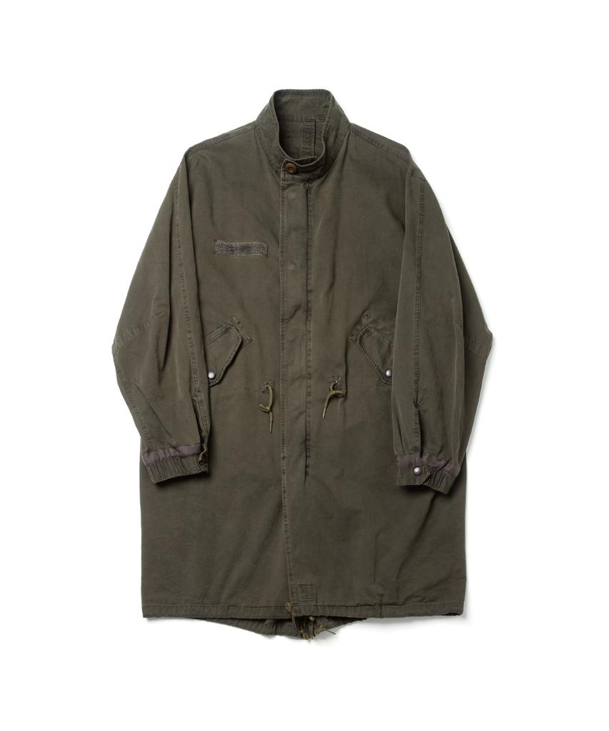 HATCHINGROOM Mods Parka Over Dyed Mud Khaki