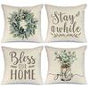 Flax Popular Pillowcase Nordic Home Decoration Pillow Office Car Cushions
