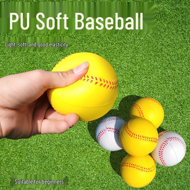 

Elementary & Middle School PU Foam Softball/Baseball Competition Sponge Ball 6.3 cm White Ball