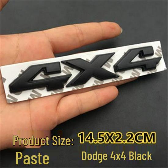 4x4 Rear Emblem Stickers for Dodge Ram, Grand Cherokee, Tacoma, Tundra, and Wrangler