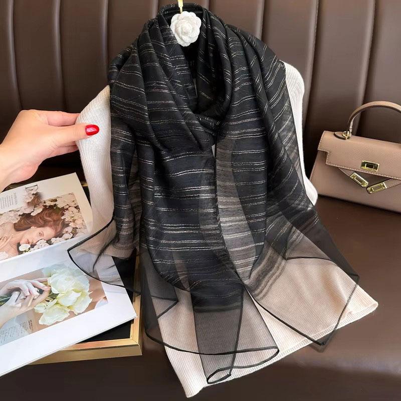 Long Silk Wool Scarf Shawls And Wraps For Women Foulard Luxury  Hijab New Lady Pashmina Neck Winter Scarves Bandana Poncho