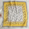 New Small Square Scarf 70cm Women's Thin Edition Color Blocked Printed Silk Versatile Decorative Shawl Autumn/Winter