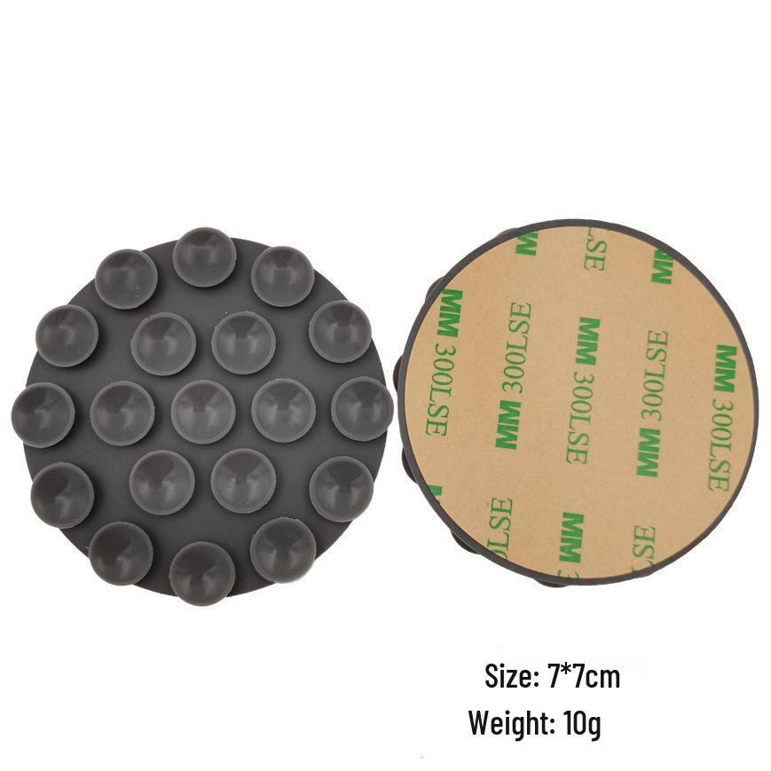 19-Hole Silicone Suction Cup Phone Holder & Power Bank Adhesive Sticker