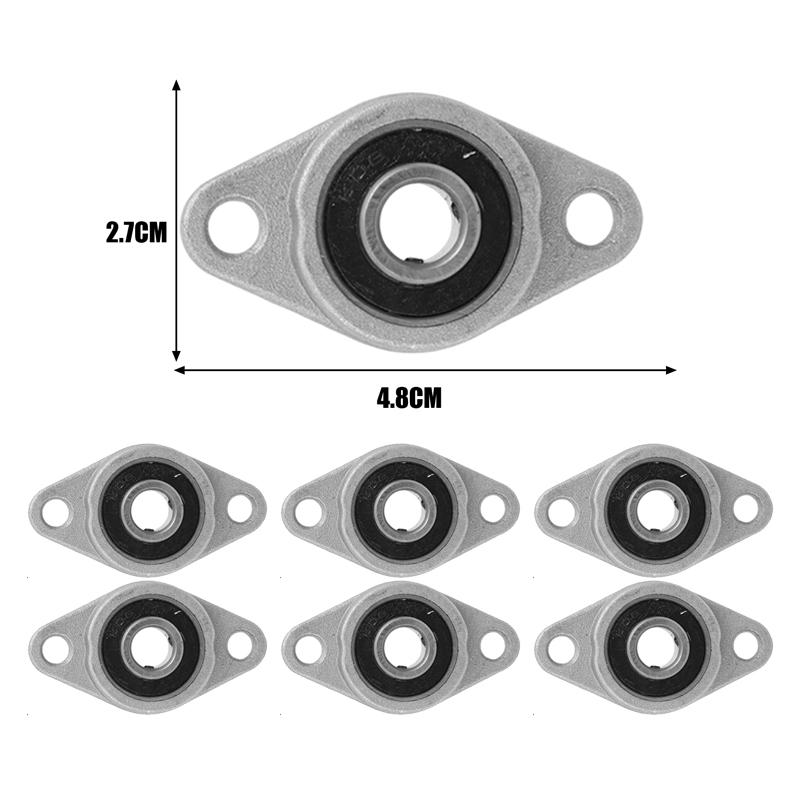 20/1pc Zinc Alloy Pillow Block Bearing KP08 KFL08 8mm Inner Bore Shaft Bearings Bracket Self-Alignment Mounted Ball Bearings