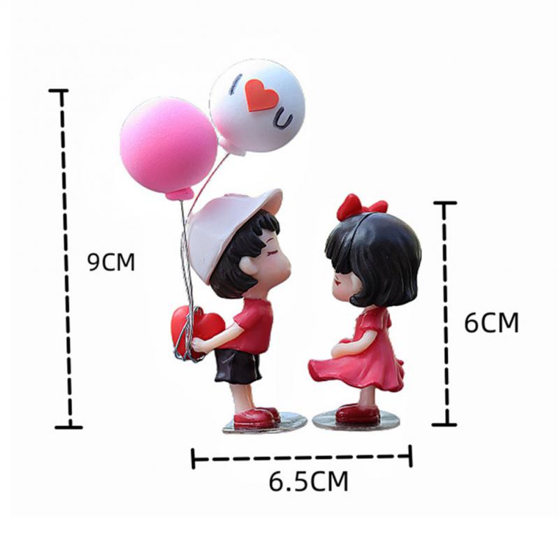 Car Ornaments Cute Couple Car Lovers Ornaments Car Interior Center Console Decoration Desktop DIY