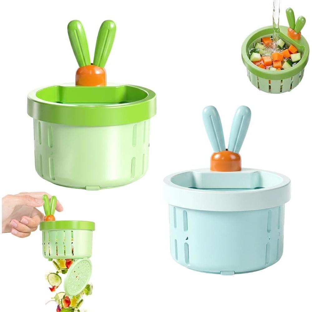 2-Pack Cactus Sink Drain Filter – Push-to-Throw Kitchen Sink Filter Basket, 3-inch Food Waste Collector with One-Touch Pull-Out Plug