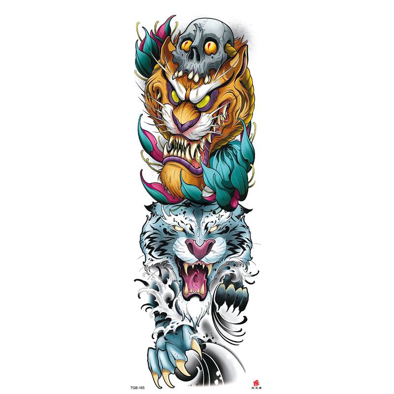 Waterproof Full Arm Flower Tattoo Stickers