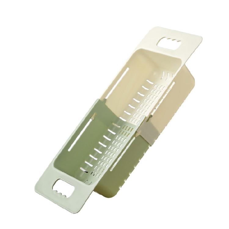 

Space Saving Extendable Drying Rack Adjustable Over the Sink Vegetable Strainer Food Safe PP Colander Drain Basket білий/зелений