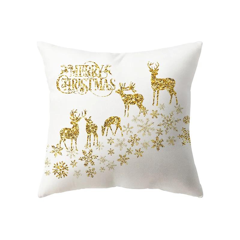 Christmas Theme  Decoration Printing Pattern Cushion Cover Home Living Room Sofa  Pillow