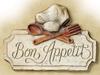 Tin Sign For Metal Bon Appetit ShabbyChic Kitchen Prints Retro Wall Decoraluminum