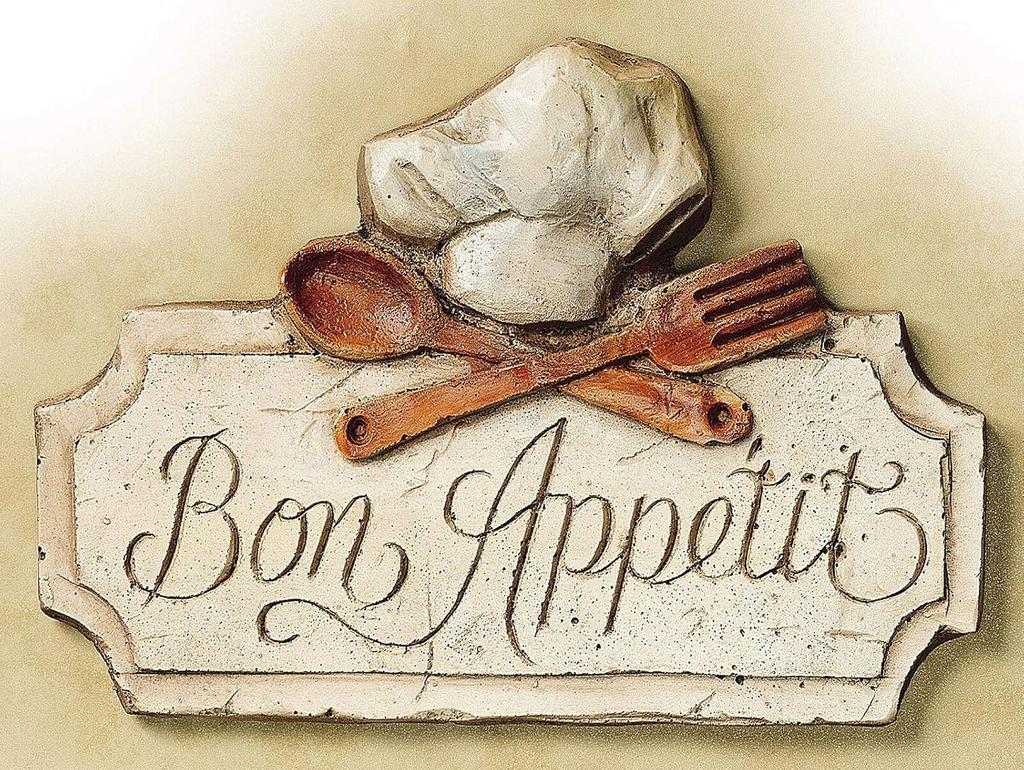 Bon Appetit ShabbyChic Kitchen Prints Retro Vintage Metal Tin Signaluminum sign