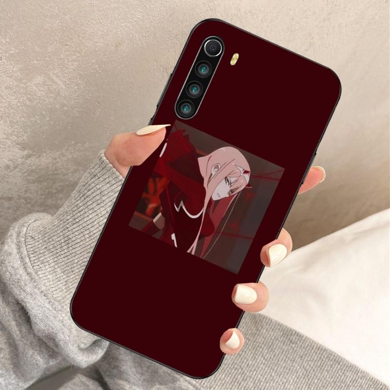 Pouzdro na telefon Zero Two Darling 002 pro Xiaomi Redmi Note 11 10 9T 8 7 Pro Redmi 10 9A 9C 8 7 6 Měkké černé pouzdro na telefon