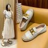 Xiaoxiangfeng Fisherman Shoes Women's 2025 New Flat-bottomed Linen Straw Summer Thick-soled Lazy Loafers