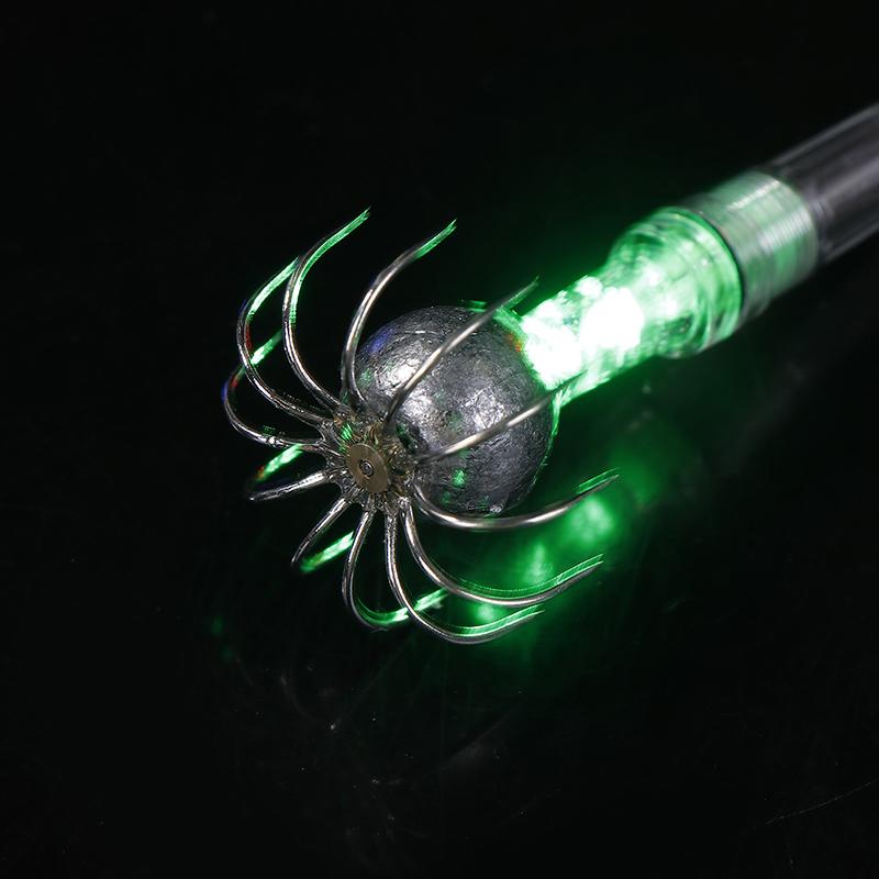 Fischköder Licht LED Tiefsee Leuchtender Angelhaken LED Tintenfischköder Lampe Unterwasser Angelzubehör Werkzeuge Schirmhaken Lampe