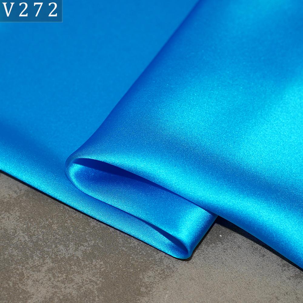 HYSK Natural Genuine Pure 100% Silk Crepe Satin Fabric Silk China Duchess Plain Brown by Meter for Dress Bedding Wedding