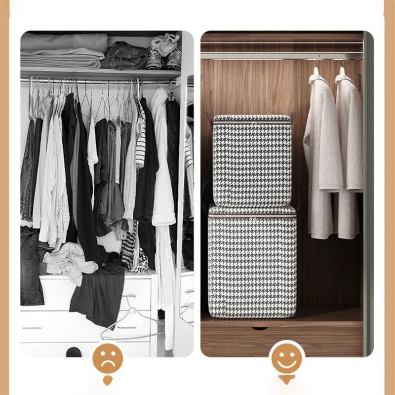 Bardzo duży Pudełko do przechowywania w kratę Pudełko do przechowywania w kratę Torba do przechowywania koca Pojemnik do przechowywania z uchwytem Pudełko do przechowywania w szafie