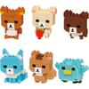 Kawada Nanoblock Mini Rilakkuma Vol. 2 Box Set 6 Pieces Collectible Building Blocks