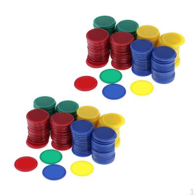 320pcs Multi Colors 1 Inch Plastic Counters Disks Chip Counting Discs Markers