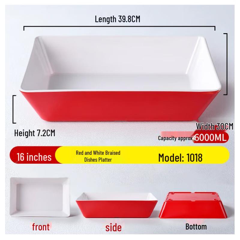 Rectangular Melamine Food Display Tray