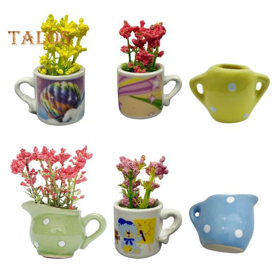 

6/8 шт. Мини керамическая ваза магнит на холодильник домашний офис кухонный шкафчик холодильник 3D миниатюрная ваза для цветов магнитное украшение орнамент 6pcs