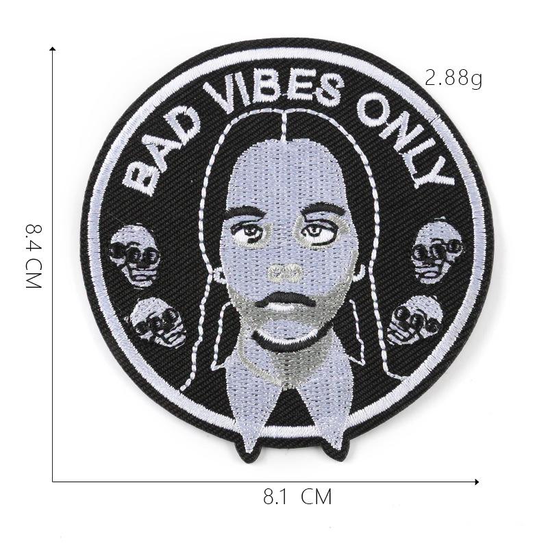 Round Embroidered Clothing Patch - Adhesive Badge Accessory