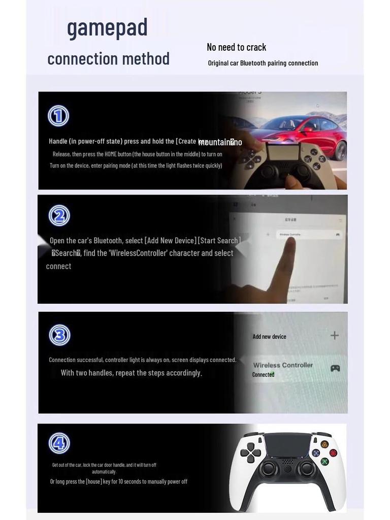 Tesla Wireless Dual Gamepad for Android, PS2, PS3, PS4 Console