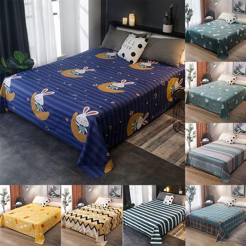Cartoon Printed Flat Sheet Mattress Cover With Soft Polyester For Home Or Hotel**
