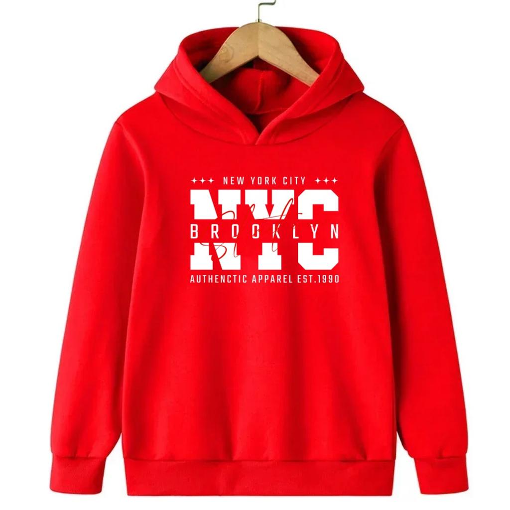 New York Boys and Girls Hoodies Autumn/Winter Hoodies Long Sleeves Classic Casual Minimalist Jackets Children's Letter Hoodies
