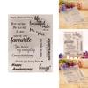 Clear Stamp Congratulations Transparent Seal Stamp Blessing Words Silicone Stamp for Scrapbooking Card Making Decoration