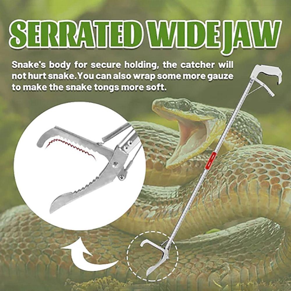 1Pcs Long Handle Snake Tongs Folding Snake Fish Catcher  for Crab Fish Seafood Snake