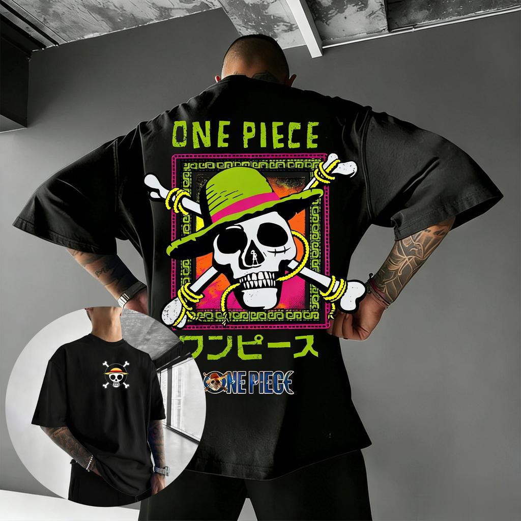 One Piece Anime T Shirt Men Women 2026 Summer New Cotton Casual Short Sleeve Tee Tops Straw Hat Luffy Crew Oversized Streetwear