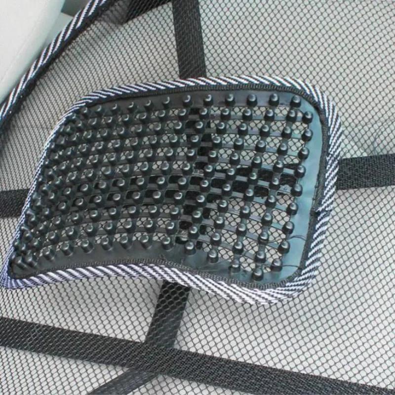 Car Seat Office Chair Massage Back Lumbar Support Mesh Ventilate Cushion Pad Black Mesh Back Lumbar Cushion for Car Driver