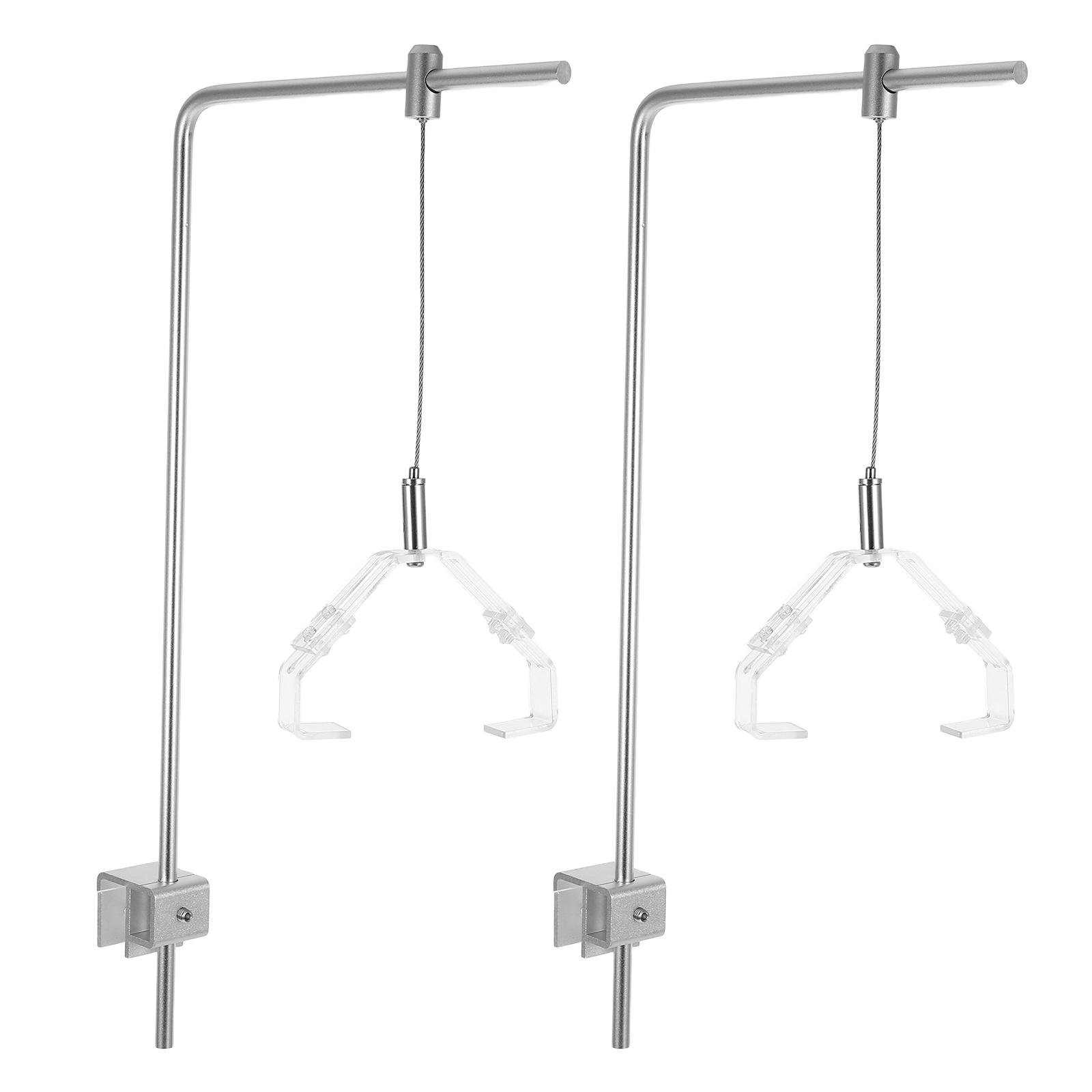 

2pcs Fish Tank Light Rack Aluminum Bracket Adjustable Height Aquarium Lamp Holder Stand Mount for Freshwater Saltwater Tank clip EU Plug