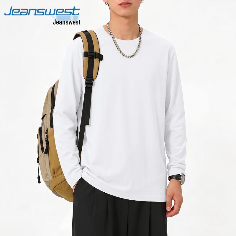 Jeanswest Men s 220G Heavyweight Pure Cotton Long-Sleeve T-Shirt 4XL