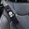 2pcs Cute Panda Car Seat Belt Shoulder Cover Safety Belt Cover Anti-stranglehold Interior Accessories Creative Safety Belt Cover