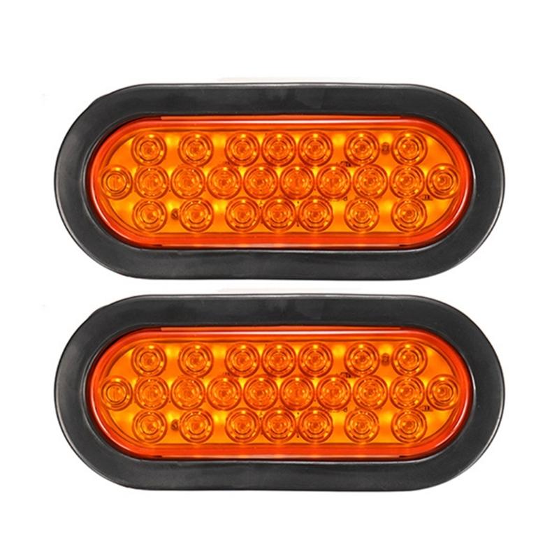 

Pack of 2 LED Tail Lights 24LED with Flash Patterns for Towing Trailers Rubber Grommets & 3-prong Wire Pigtails Included