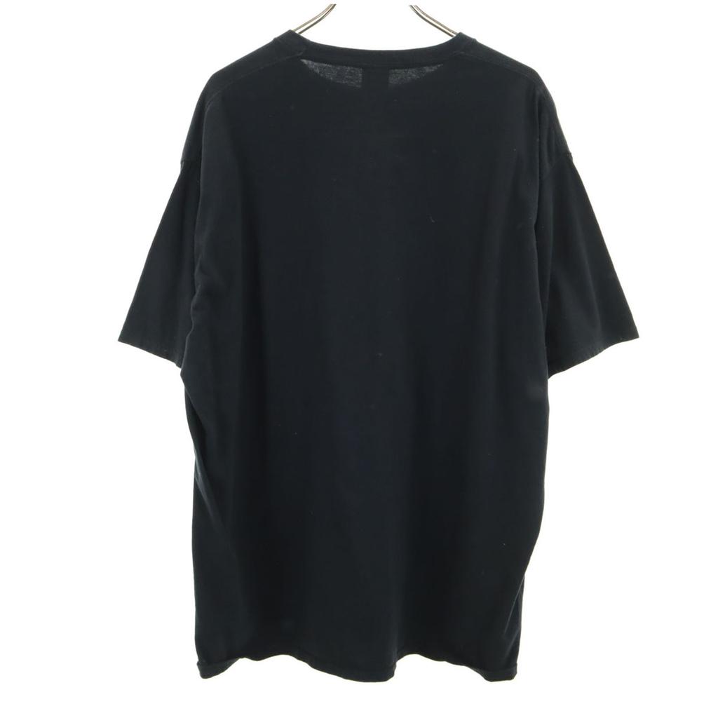 PORT&COMPANY Stars and Stripes Print Short Sleeve T-shirt 2XL Black Biggs Men's Used