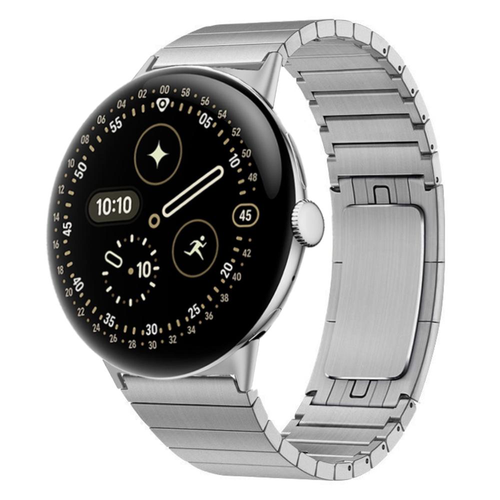 

Ремешок из нержавеющей стали для Google Pixel Watch 4 45 мм Мужской металлический ремешок для Google Watch Pixel 3 45 мм Аксессуары для браслета класса люкс for Pixel 4 45mm серебряный
