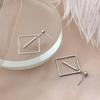 Japanese and Long Strip One-word Stick Triangular Round Square Long Geometric Earrings Simple Personalized Creative Stud Earrings