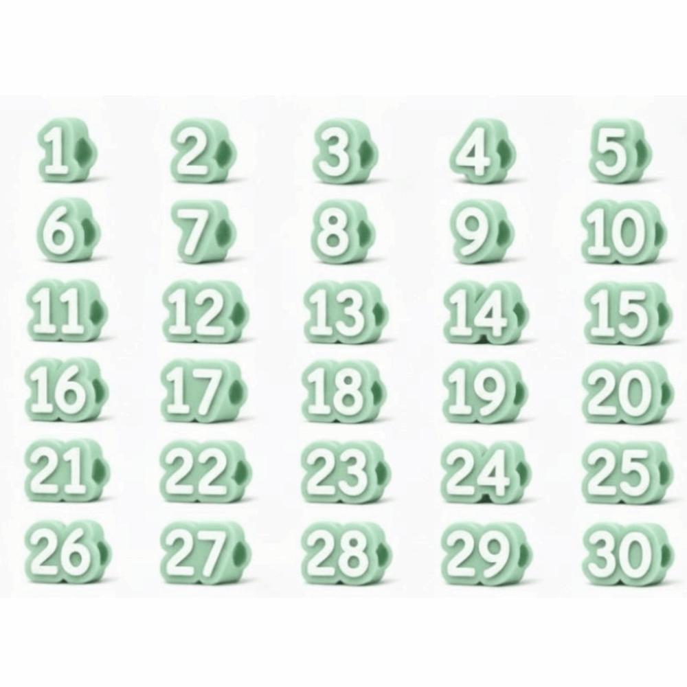 50pcs Reusable Numbered Pencil Toppers Silicone Numbered Pencil Caps Students Teachers Organization