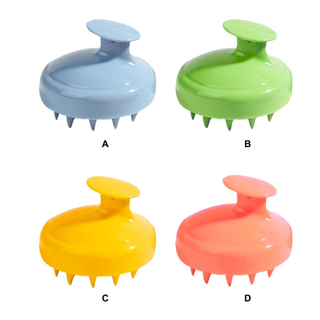 Handheld Scalp Soft Brush Stress Relief Shower Hair Root Massager Wet Dry Use Bathing Scrubber Men Exfoliator Households