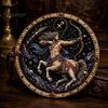 12 Zodiac Signs Faux Pearl Decor Sign Art Kit, DIY Painting Handmade Picture Kit Kits, Round 3D Constellation Wall Craft for Adults, Home Decoration