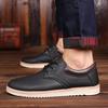 Men's Waterproof Non-Slip Leather Casual Work Shoes - Large Size, Trendy Spring Design